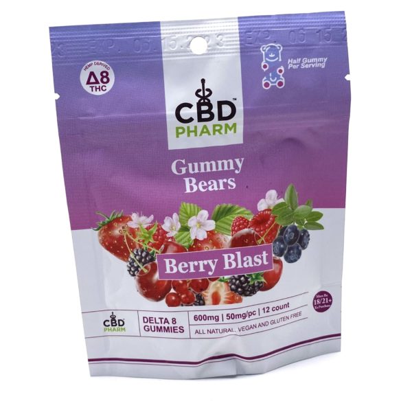 CBD Pharm Delta 8 Gummy Bears- Berry Blast